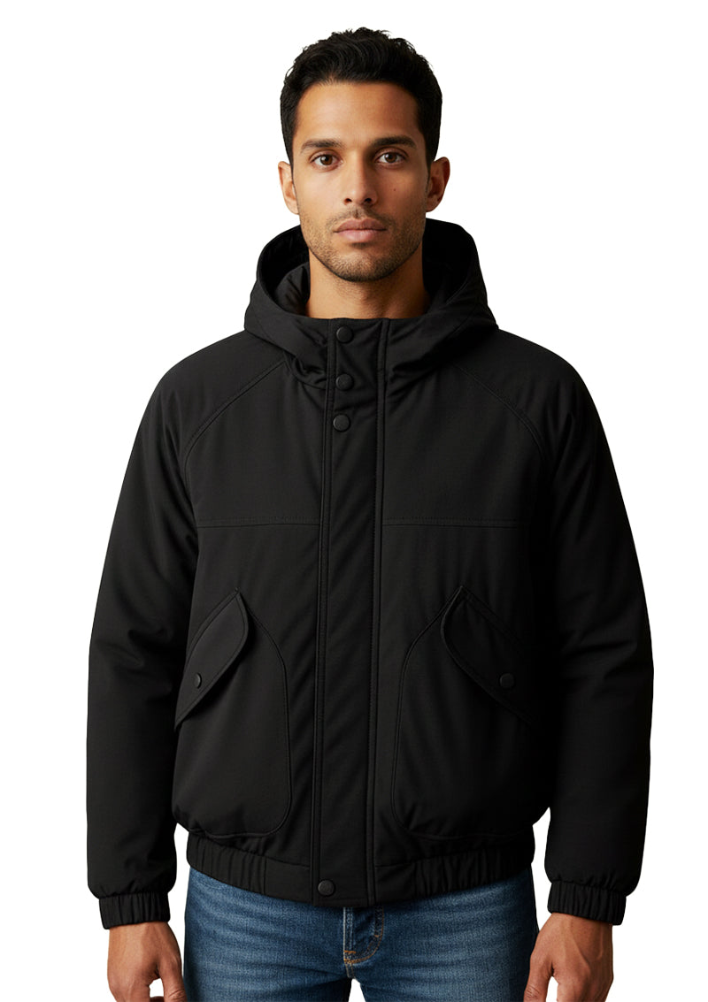 Black Oversized Cropped Jacket